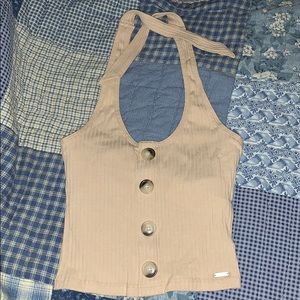 Ribbed halter top